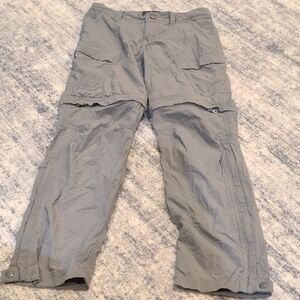 REI Light Gray Convertible Cargo Pants For Kids Size 8